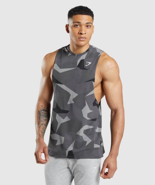 Panske Tielko Gymshark Critical Drop Arm Čierne | UZ8037542